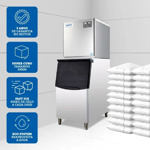 Máquina de Gelo Cubo TH1200 – Até 450 Kg/dia