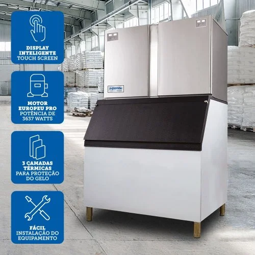 Máquina de Gelo Cubo TH1500 – Até 600 Kg/dia
