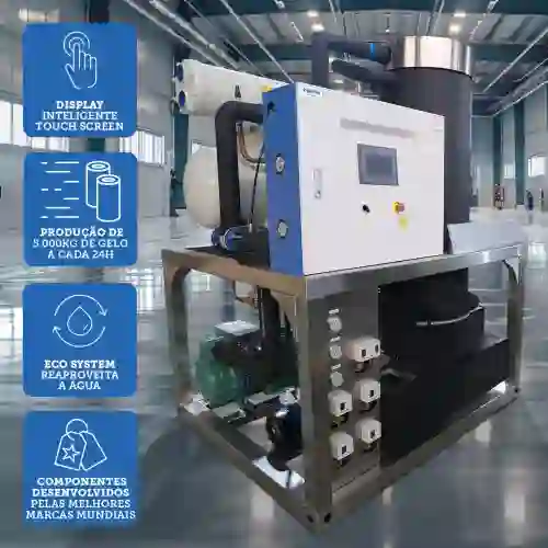 MÁQUINA DE GELO INDUSTRIAL TUBO IT50 – ATÉ 5.000 KG/DIA