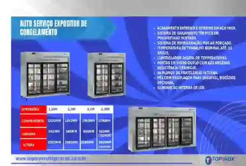 ALTO SERVIÇO EXPOSITOR DE CONGELAMENTO