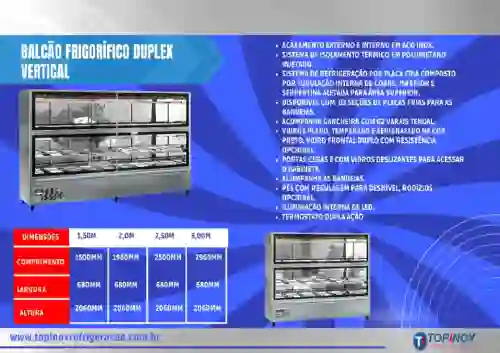BALCAO FRIGORIFICO  DUPLEX VERTICAL
