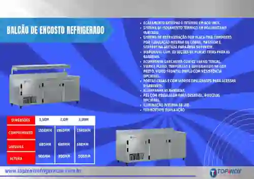 BALCAO DE ENCOSTO REFRIGERADO 