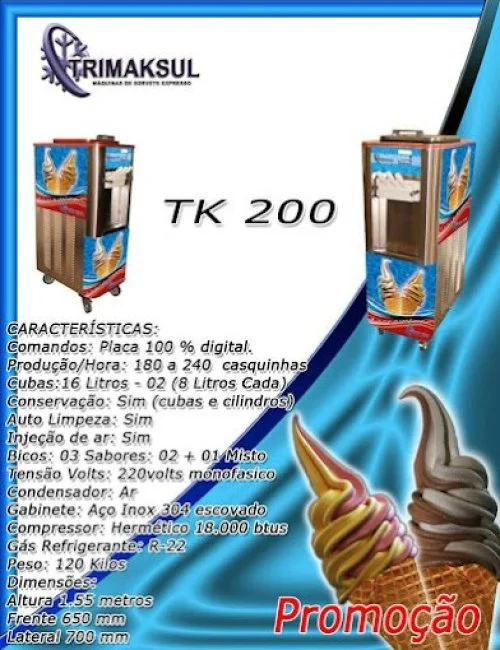 TRIMAKSUL MAQUINA DE SORVETE EXPRESSO E AÇAI