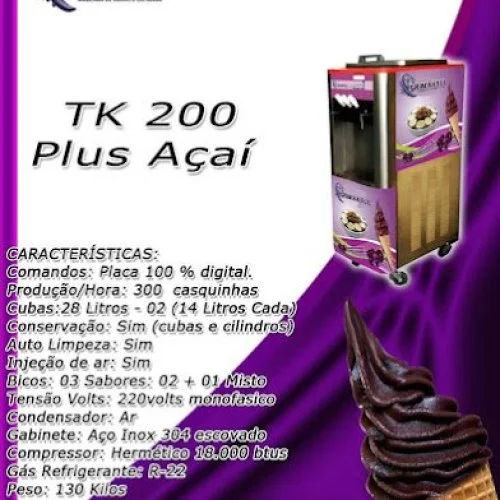 MAQUINA DE SORVETE EXPRESSO E AÇAI 